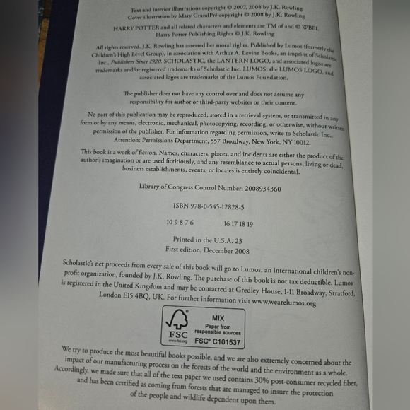 Harry Potter book - Picture 2 of 3